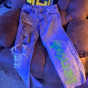 shein graphic print figure mom jeans